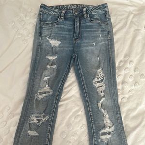 American Eagle ripped jeggings